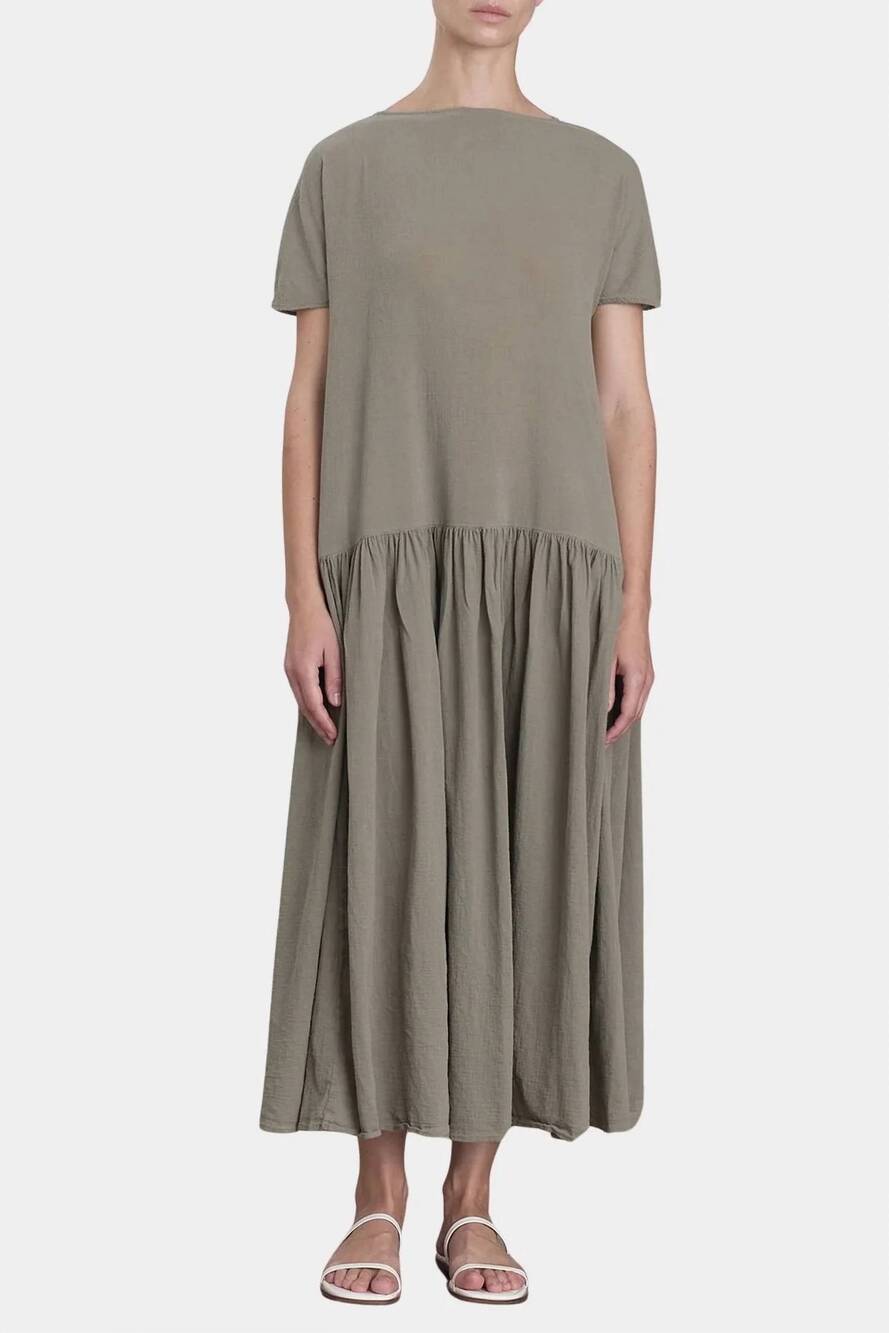 NEW BLACK CRANE new easy midi dress in cement